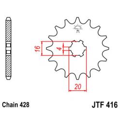 Звездочка передняя JT Sprockets (шаг 428 ) JT JTF416